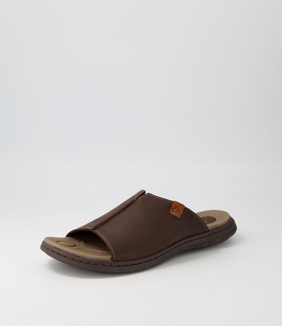 Dutch Aztec Crazyhorse Leather Slides