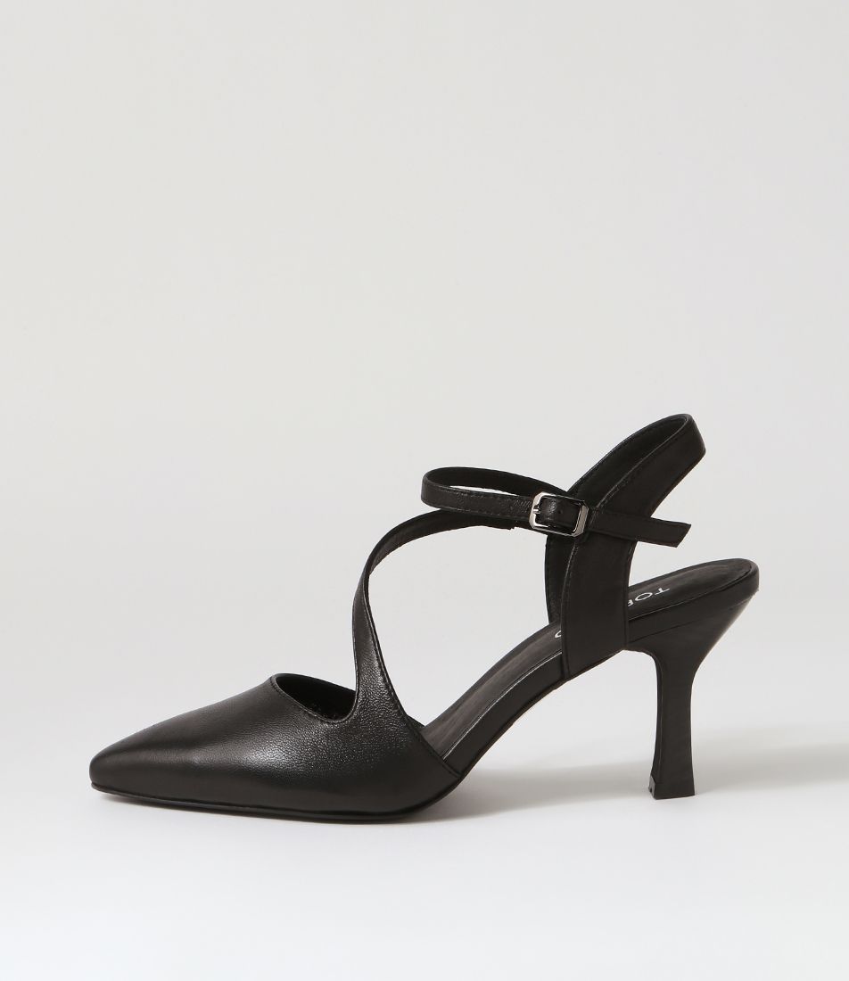 Lukka Black Leather Heels