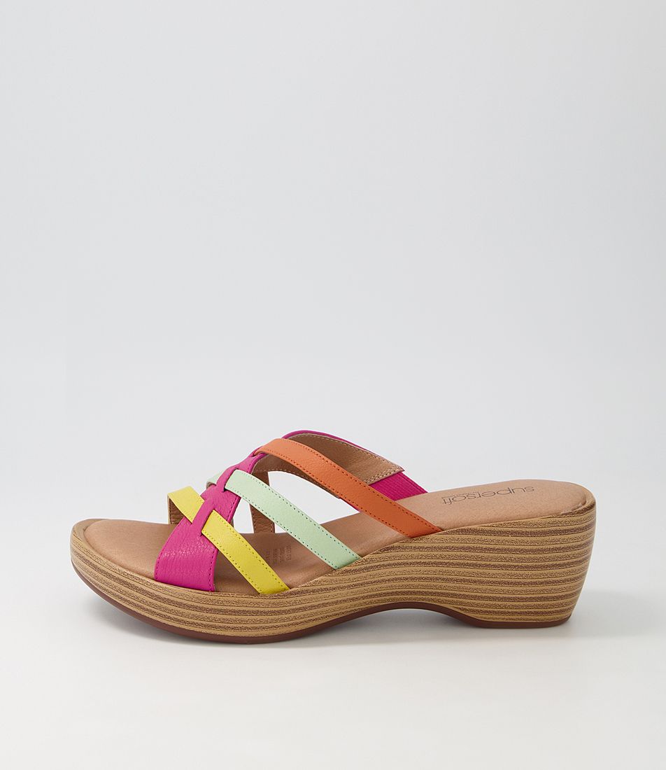 Ballet Fuchsia Multi Leather Sandals