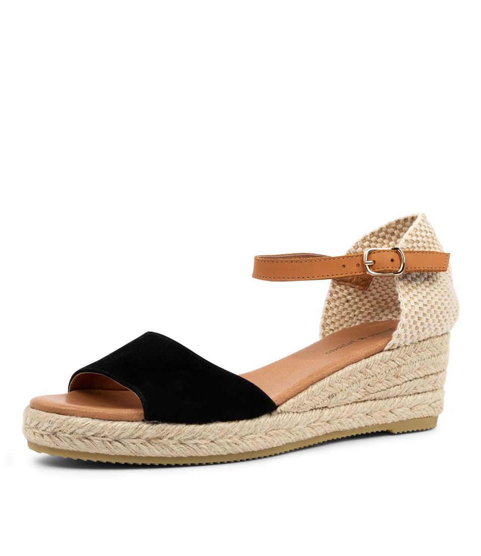 SUNDAY IR BLACK LT TAN SUEDE LEATHER