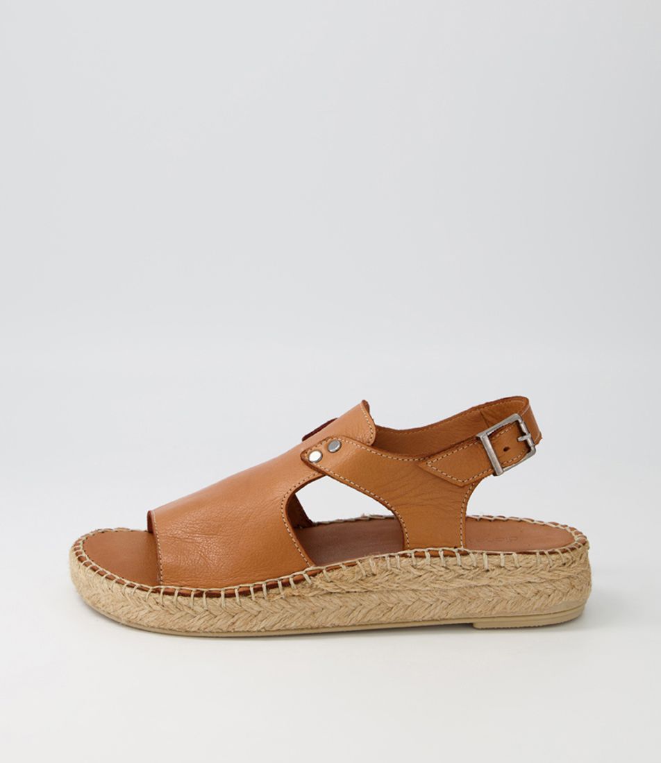 Jelong Tan Leather Espadrilles