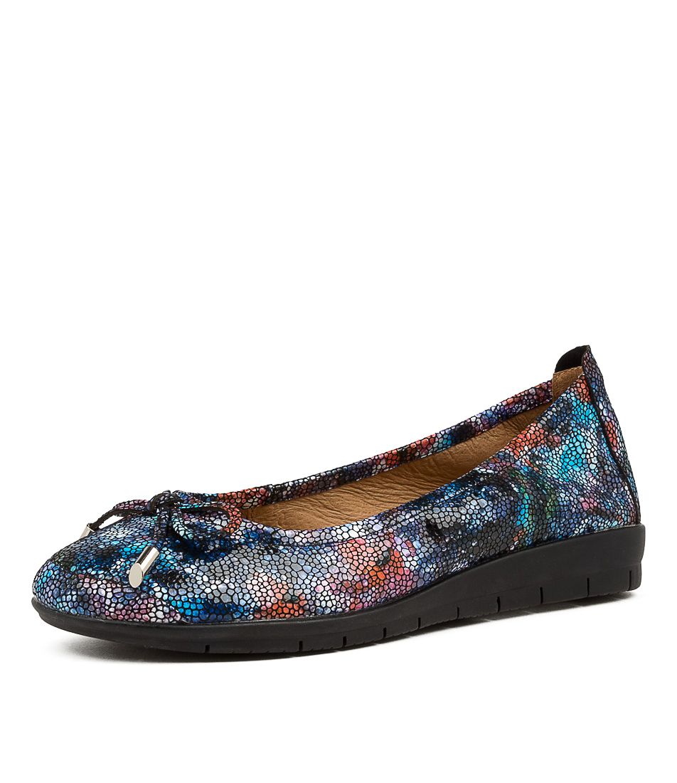 FLEX3 PURPLE MOSAIC LEATHER FLAT SHOES