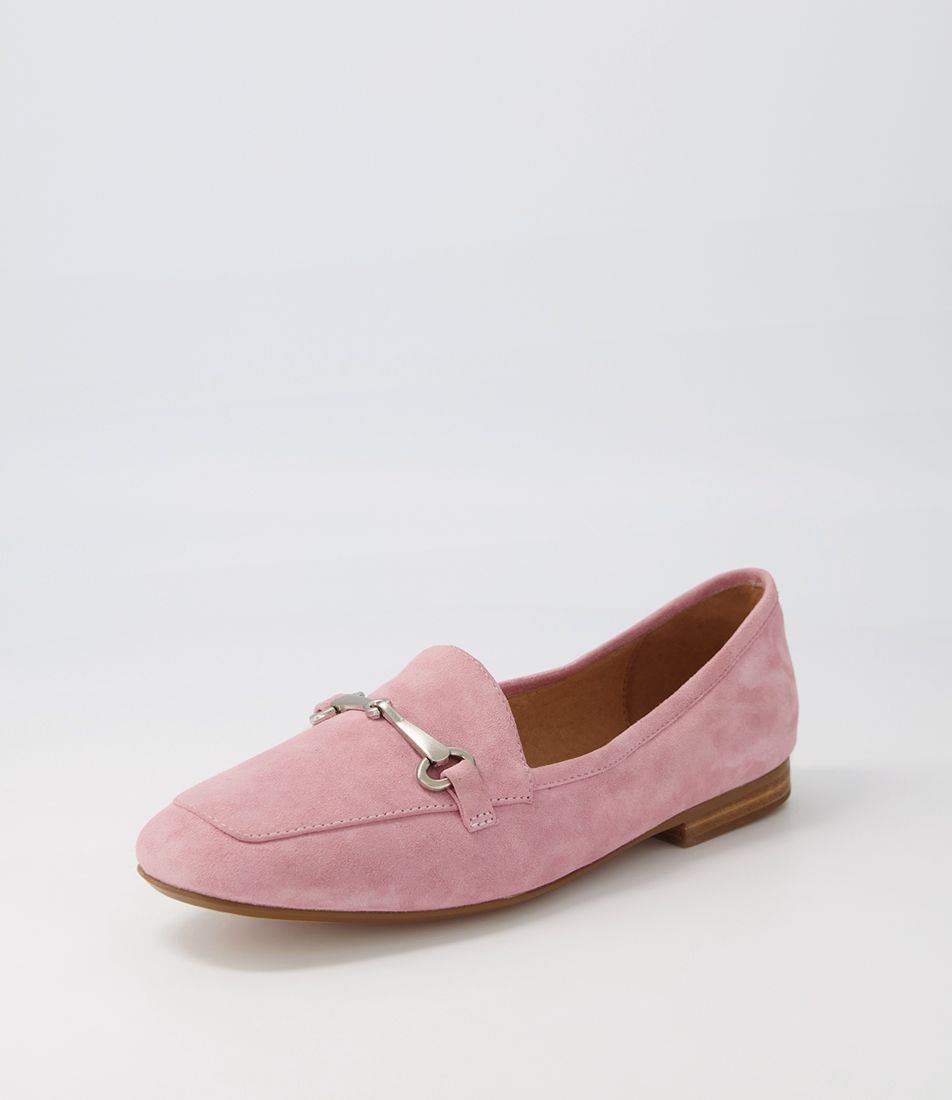 Mena Pink Suede Loafers