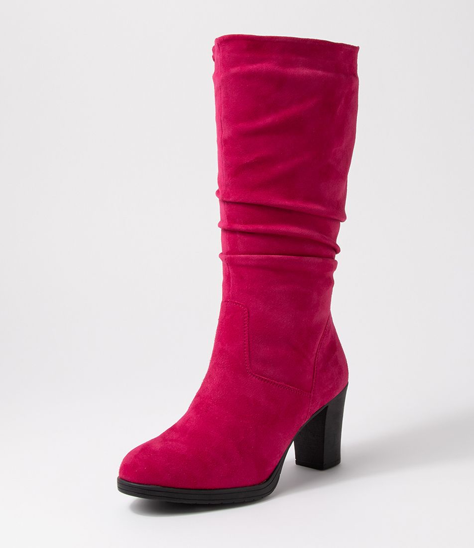 Barmah Dark Fuchsia Suede Calf Boots