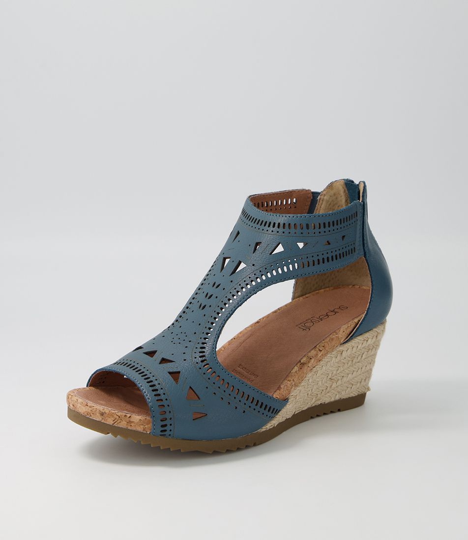 Alain Denim Leather Espadrilles