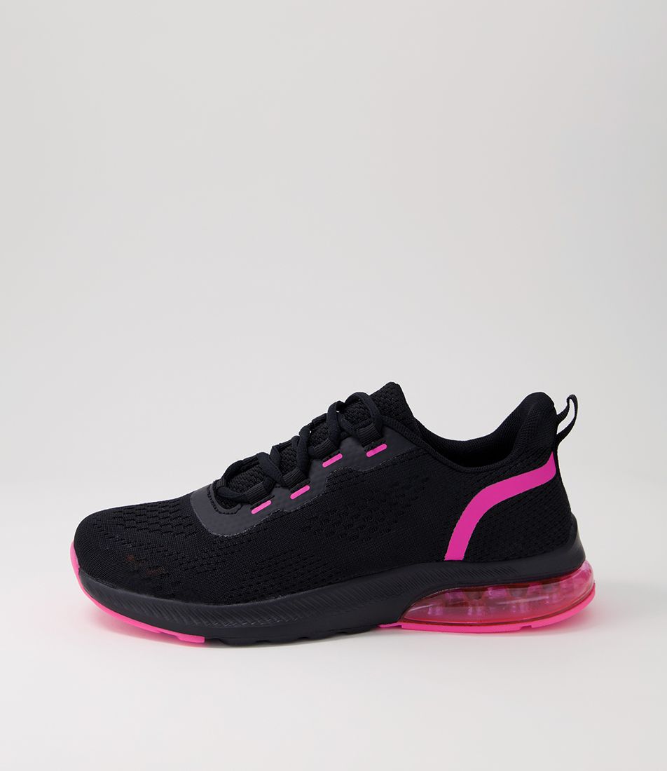 Bubble Black Knit Sneakers