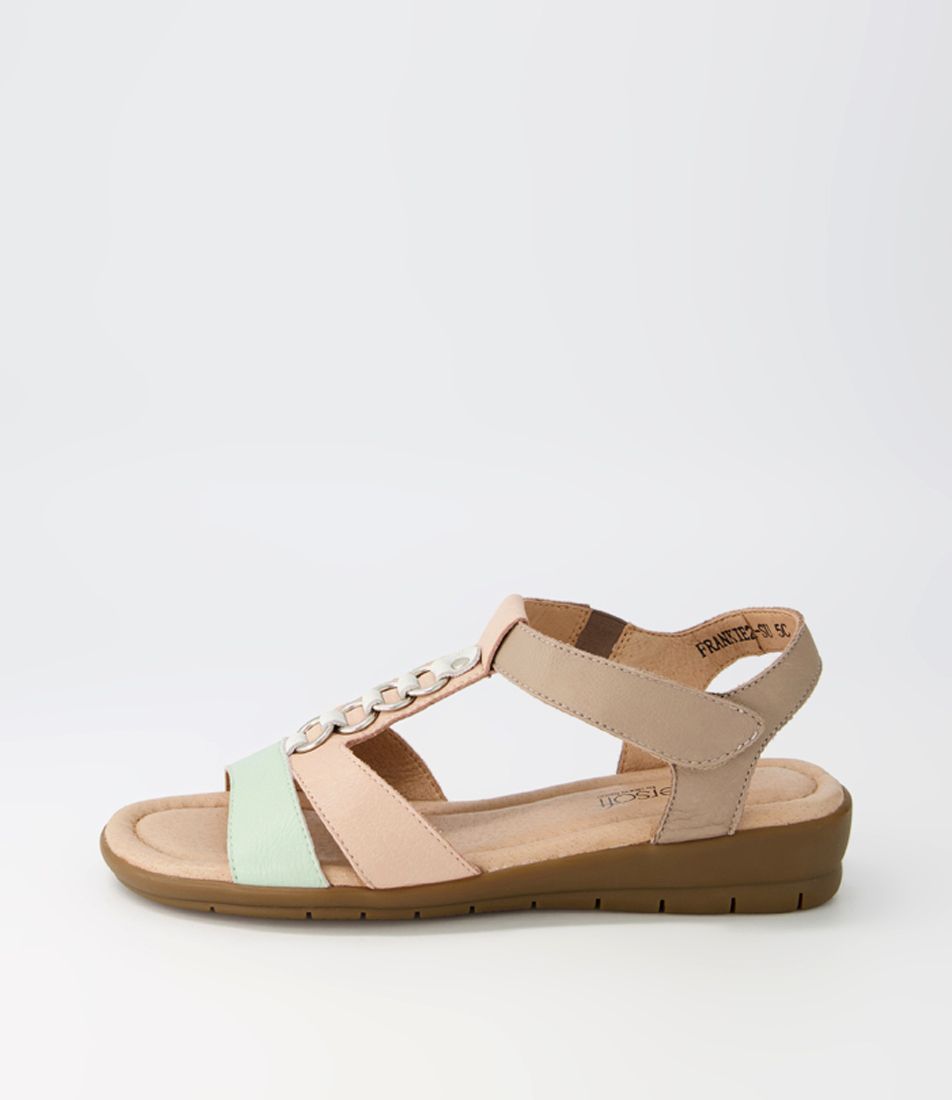 Frankie2 Seafoam Nude Multi Sandals