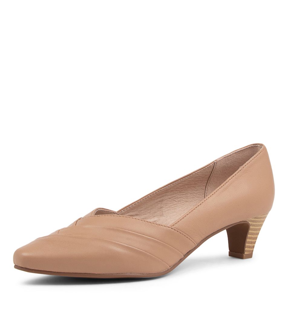 Laughs Nude Leather Heels