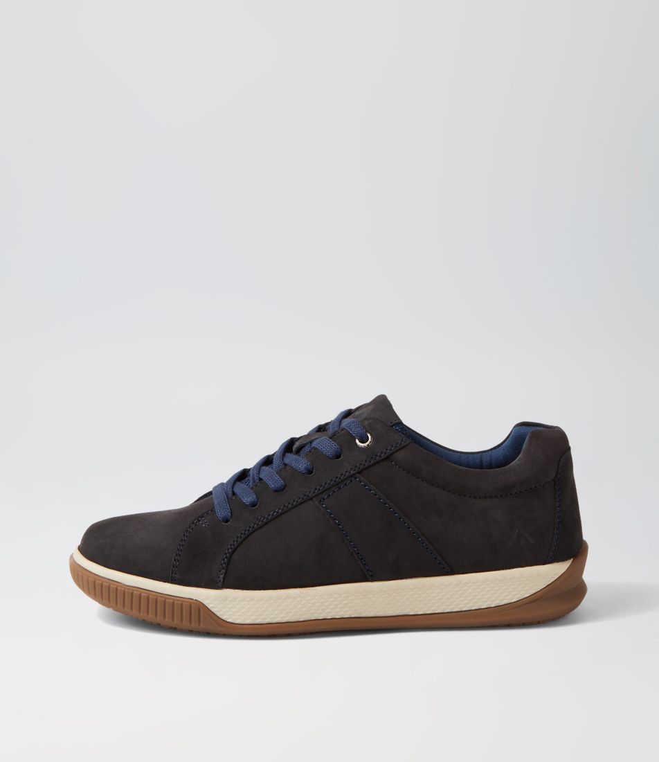 Edo Navy Tumble Nubuck Sneakers