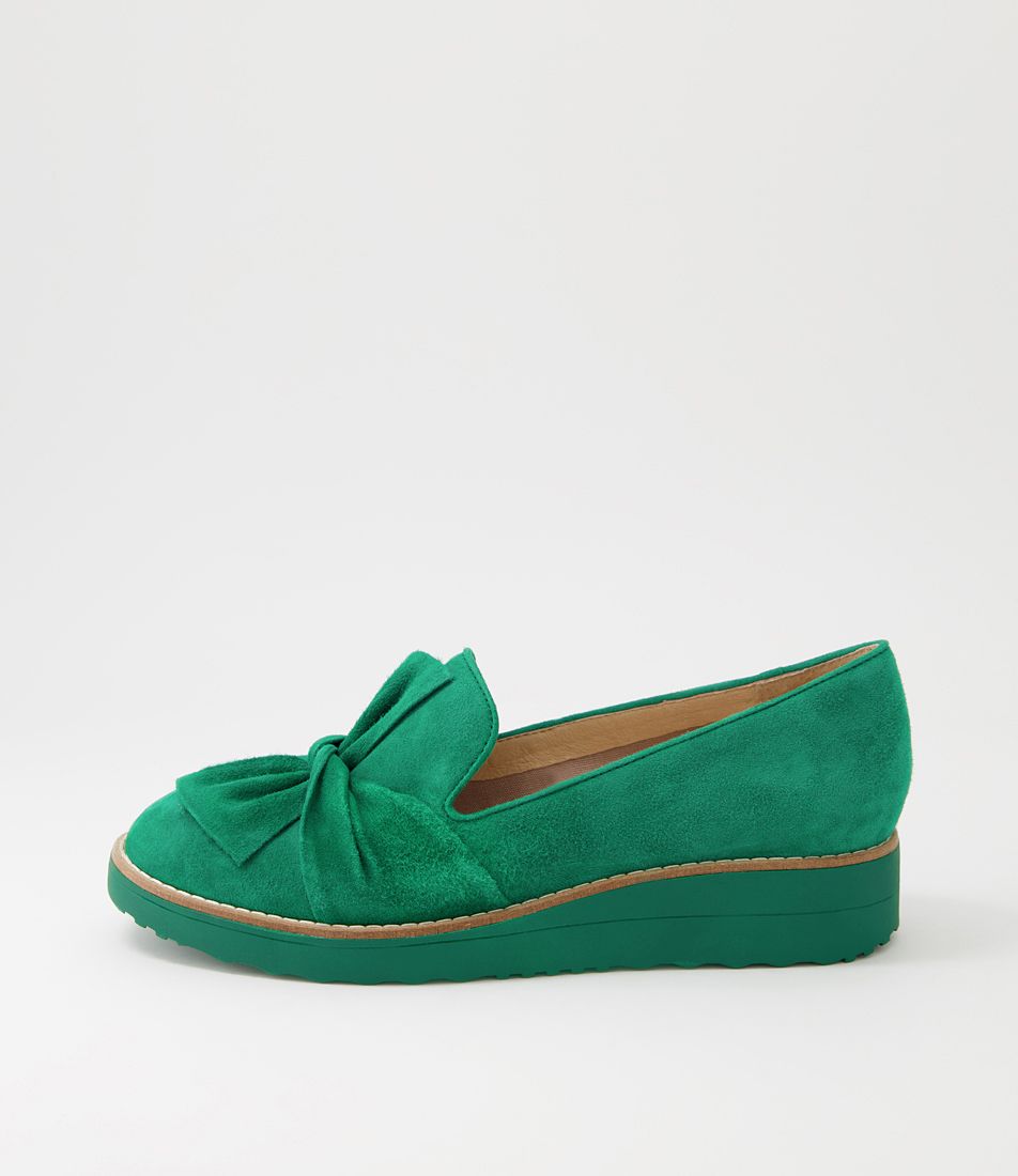 Oclem Dark Emerald Suede Loafers