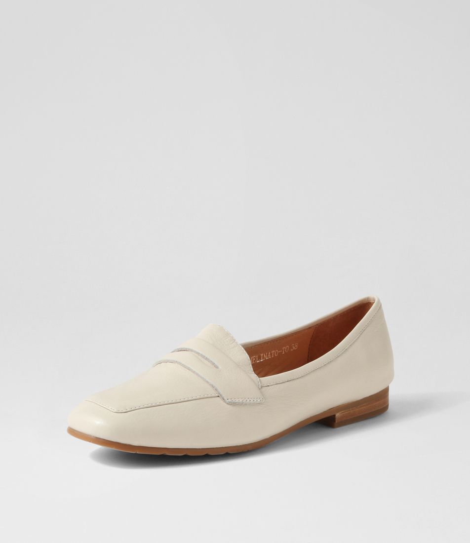 Melinato Almond Leather Loafers