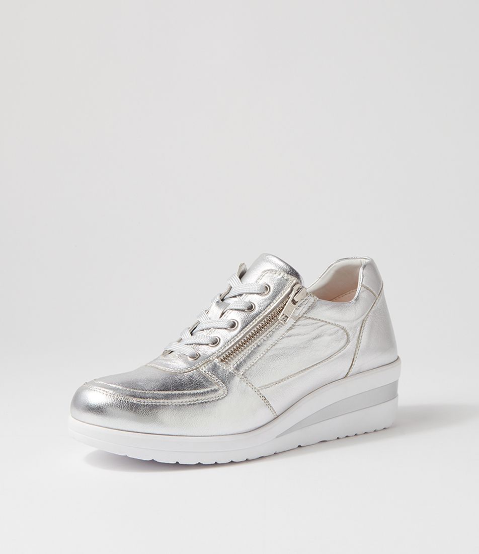 Ruccois Silver Leather Sneakers