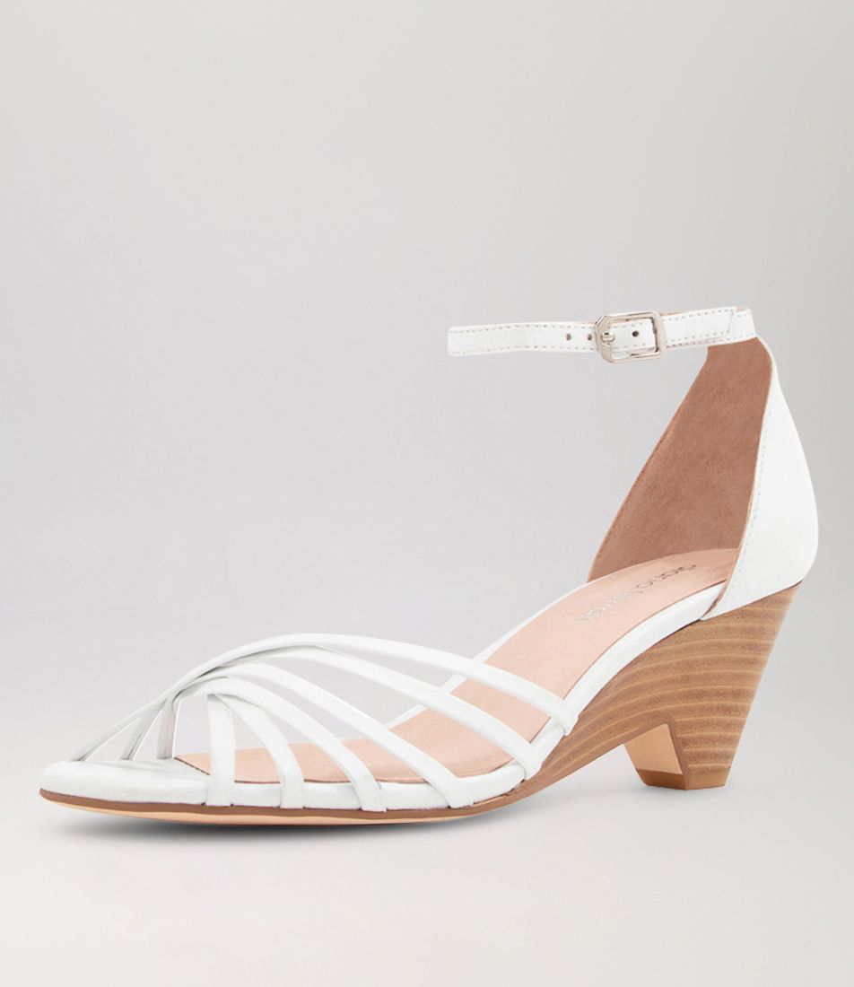 Fantana White Leather Sandals