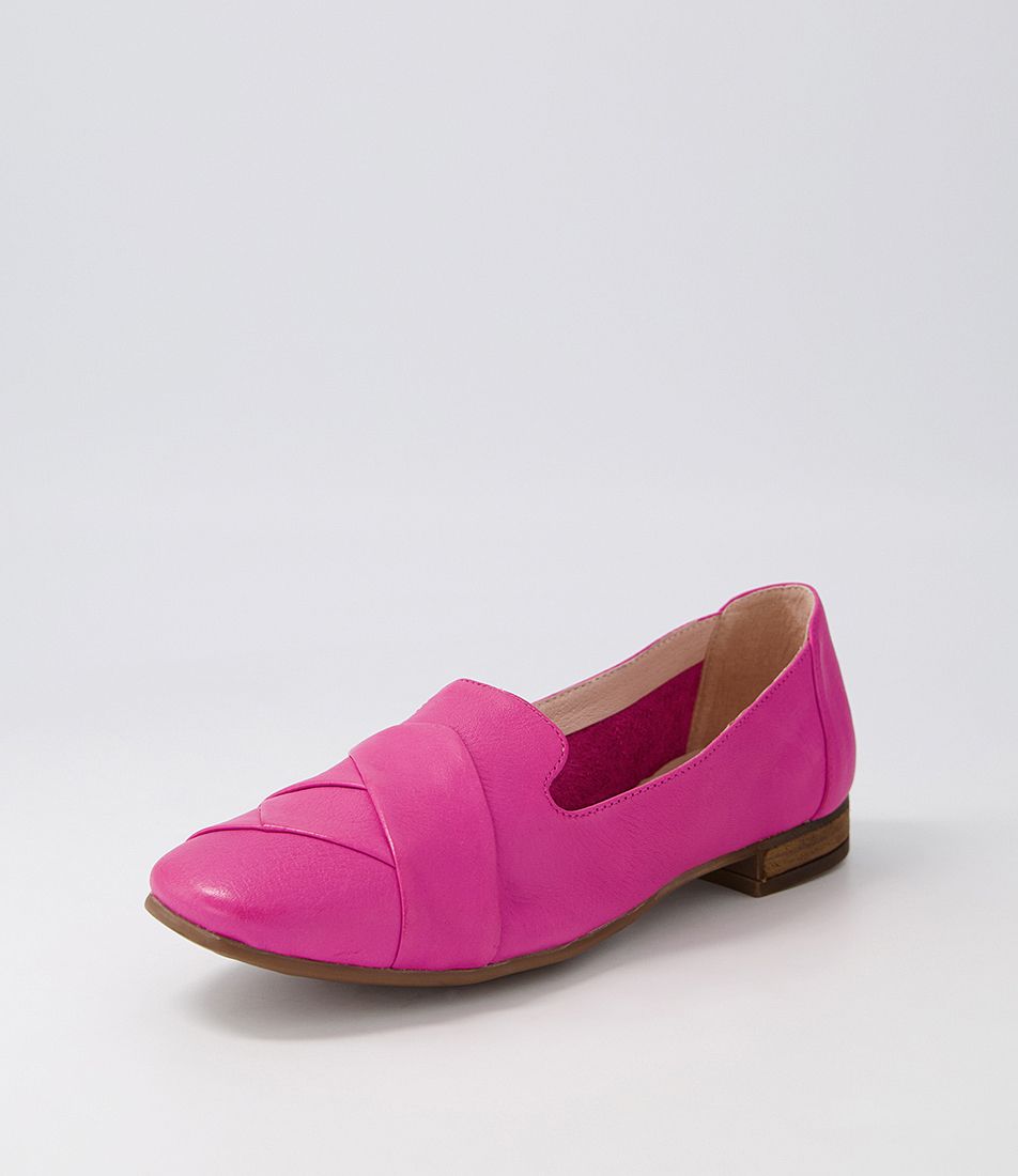 Tilony Fuchsia Leather Loafers