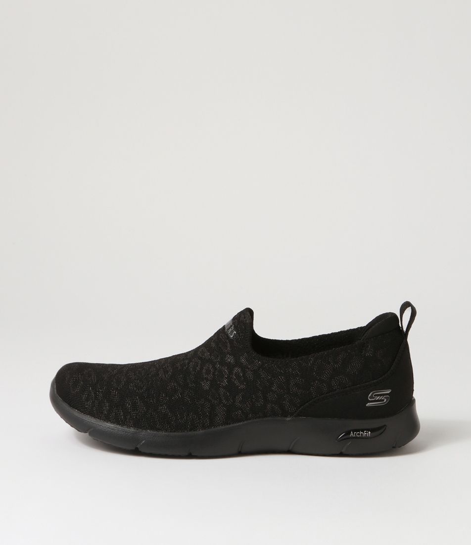 Arch Fit Refine Black Black Knit Sneakers