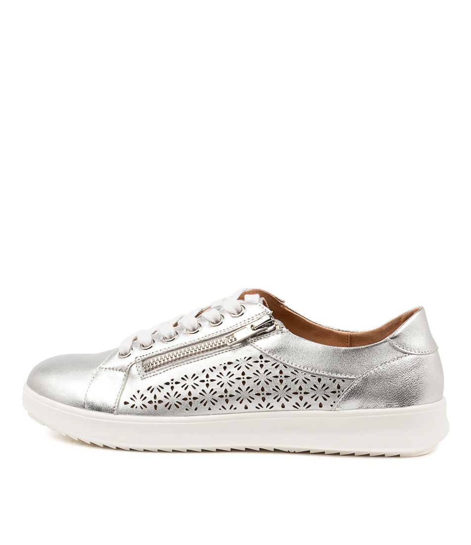 ZARINA SILVE-WHT SOLE LEA