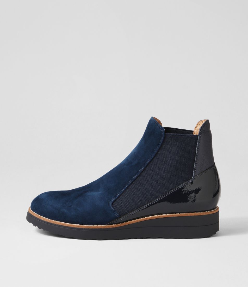 Osiel Dark Blue Mix Chelsea Boots