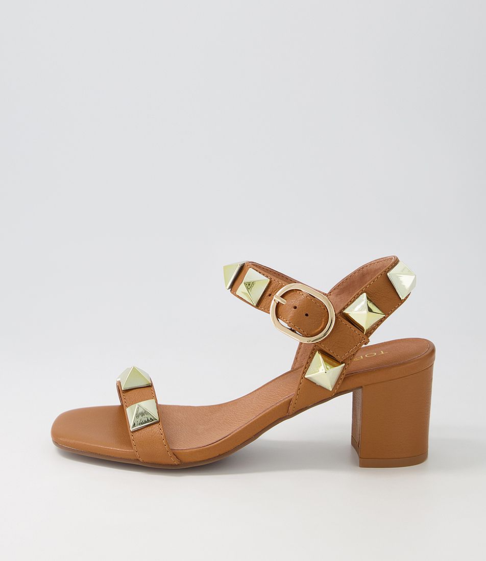 Garty Dark Tan Leather Sandals