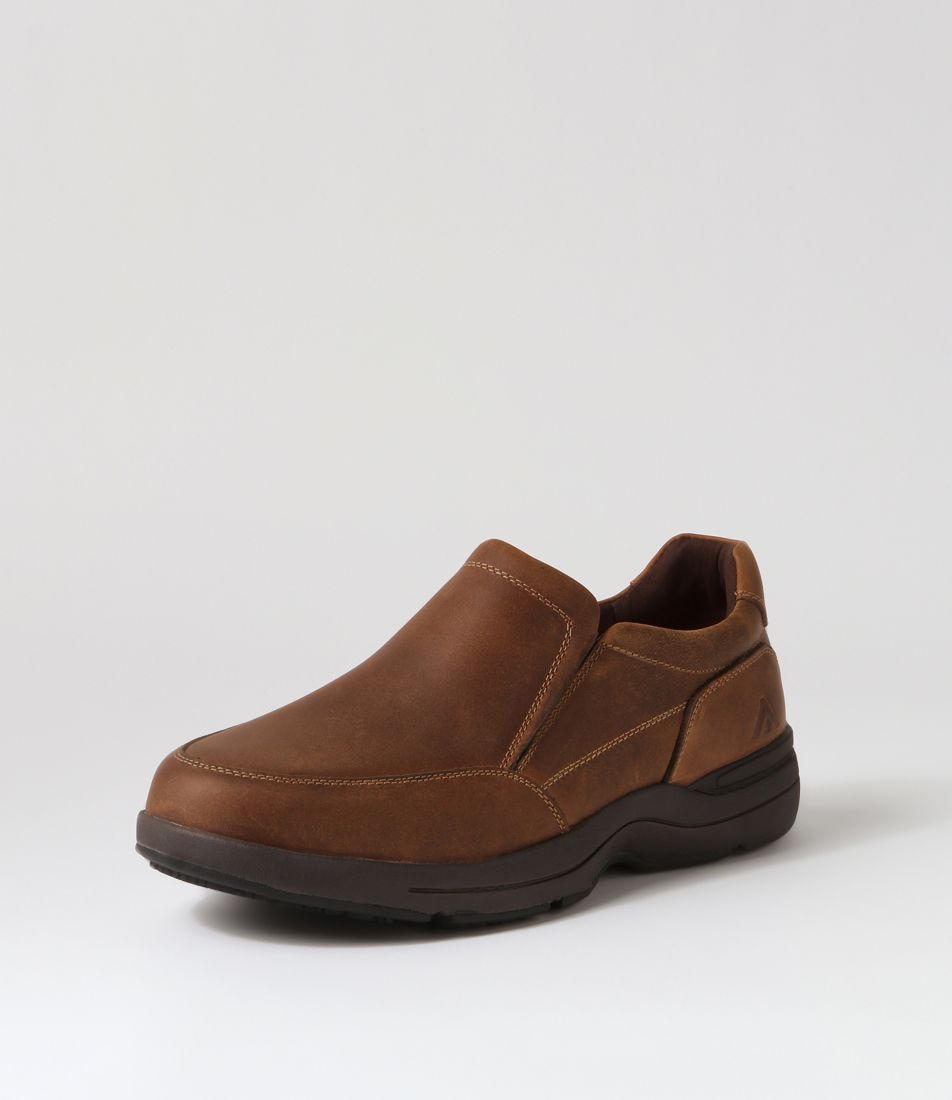 Reel Dark Brown Crazyhorse Leather Flat Shoes