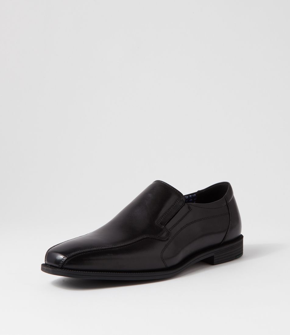 Theo Black Leather Flat Shoes