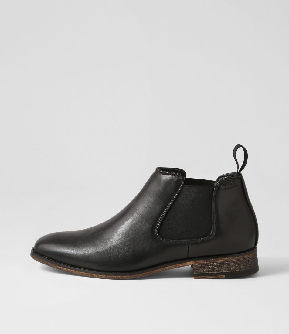 Qita Black Washed Sole Chelsea Boots
