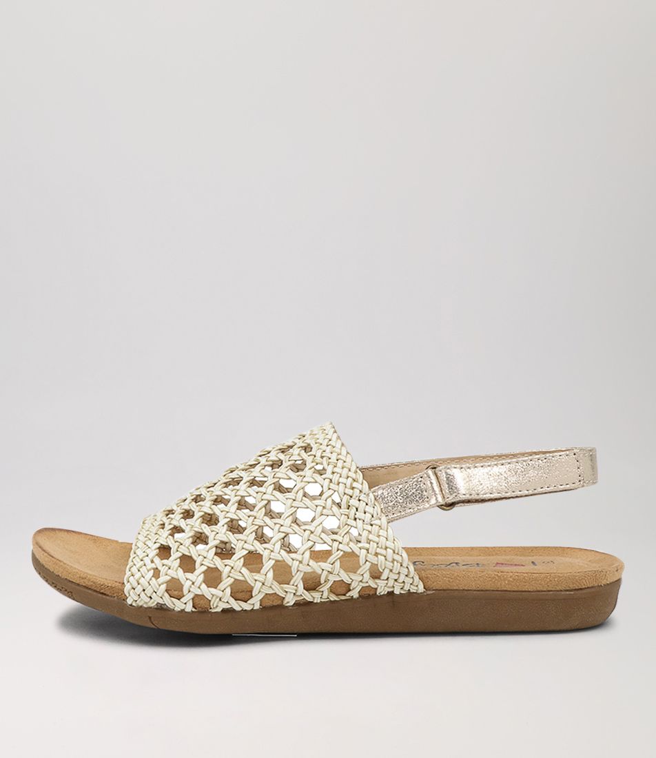 Frady Beige Gold Multi Sandals