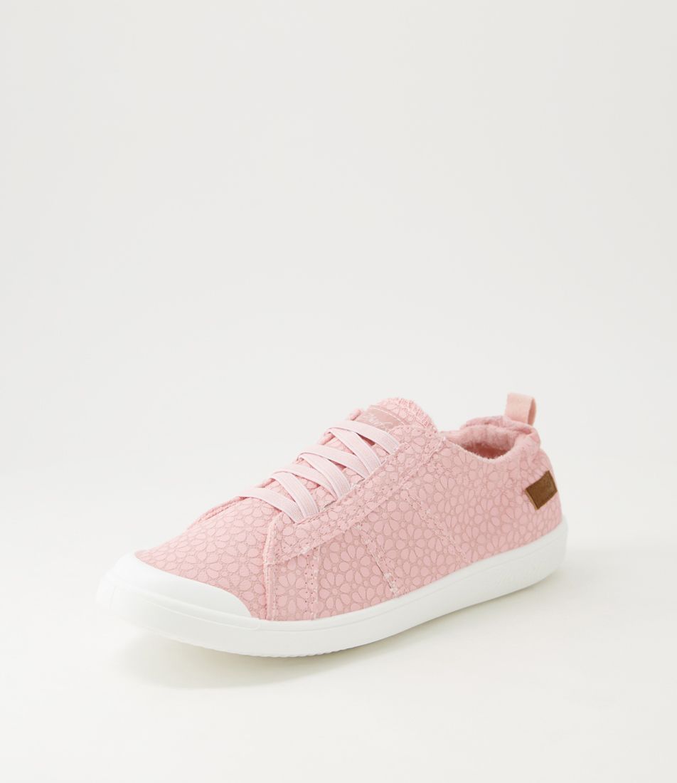 Vex Silver Pink Daisy Canvas Sneakers