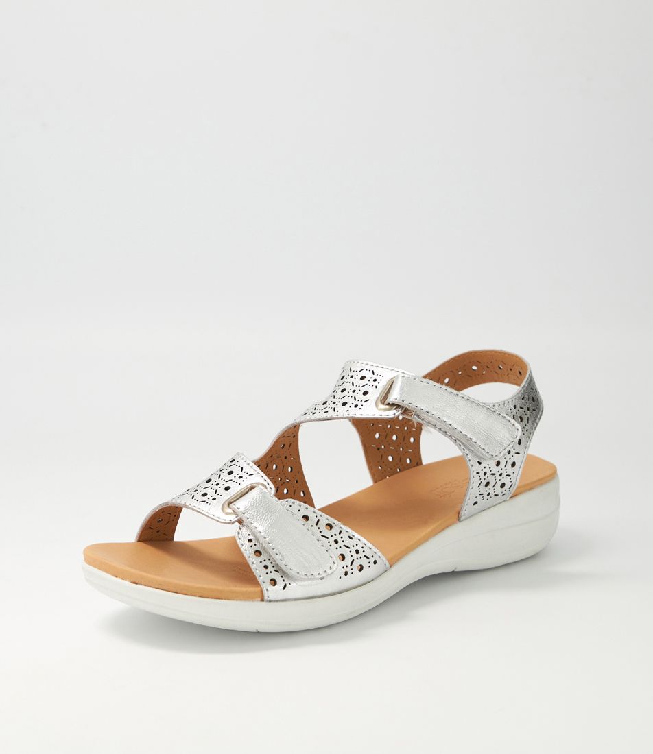 Maz Silver Leather Sandals WS