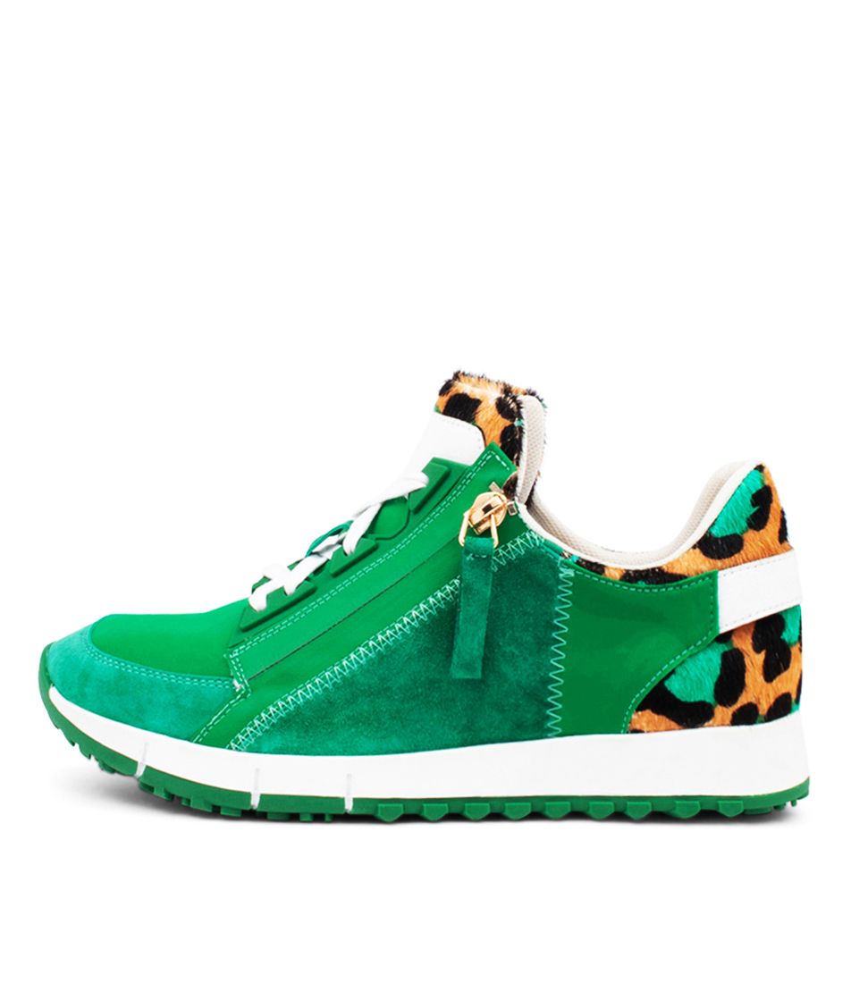 Jayme Emerald Leather Sneakers