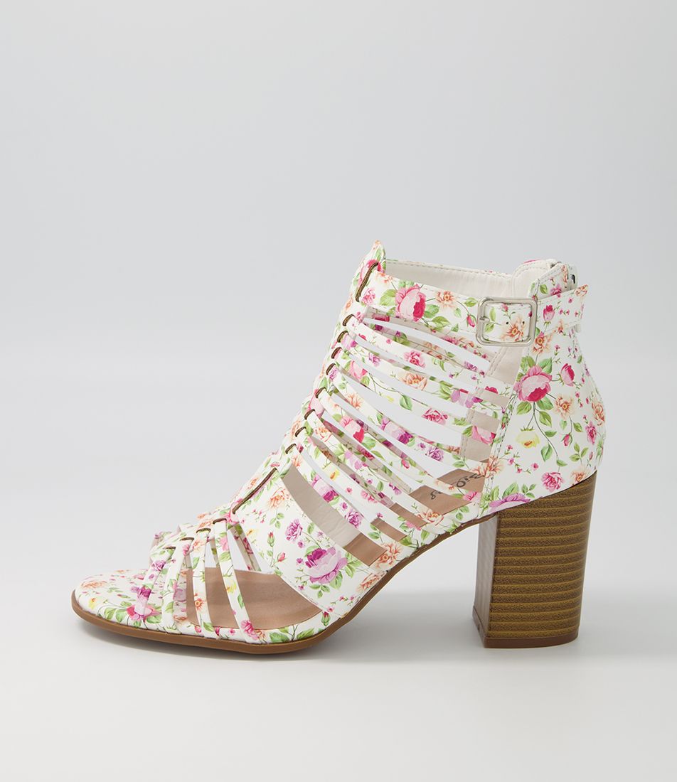 Tillie White Floral Sandals