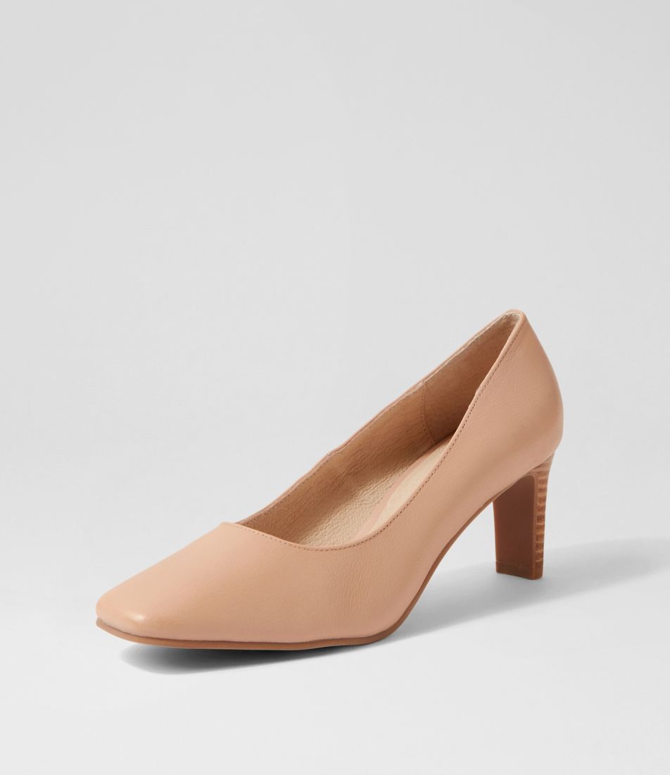 Birth Dark Nude Leather Heels