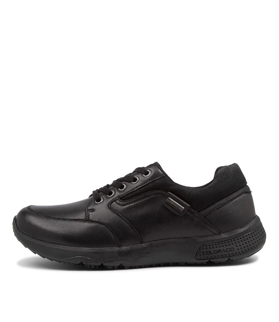STRUTH BLACK LEATHER SNEAKERS