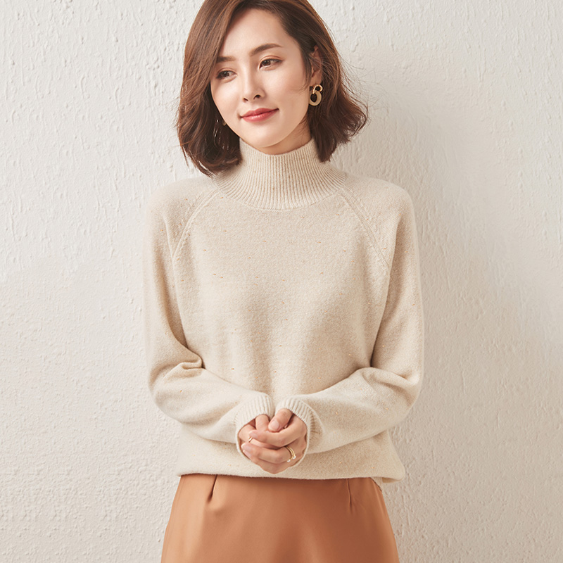 Merino Wool Women Turtleneck Sweater Winter Knitted Sweater Jumpers Female Pullover Cashmere Knit Top Korean Style
