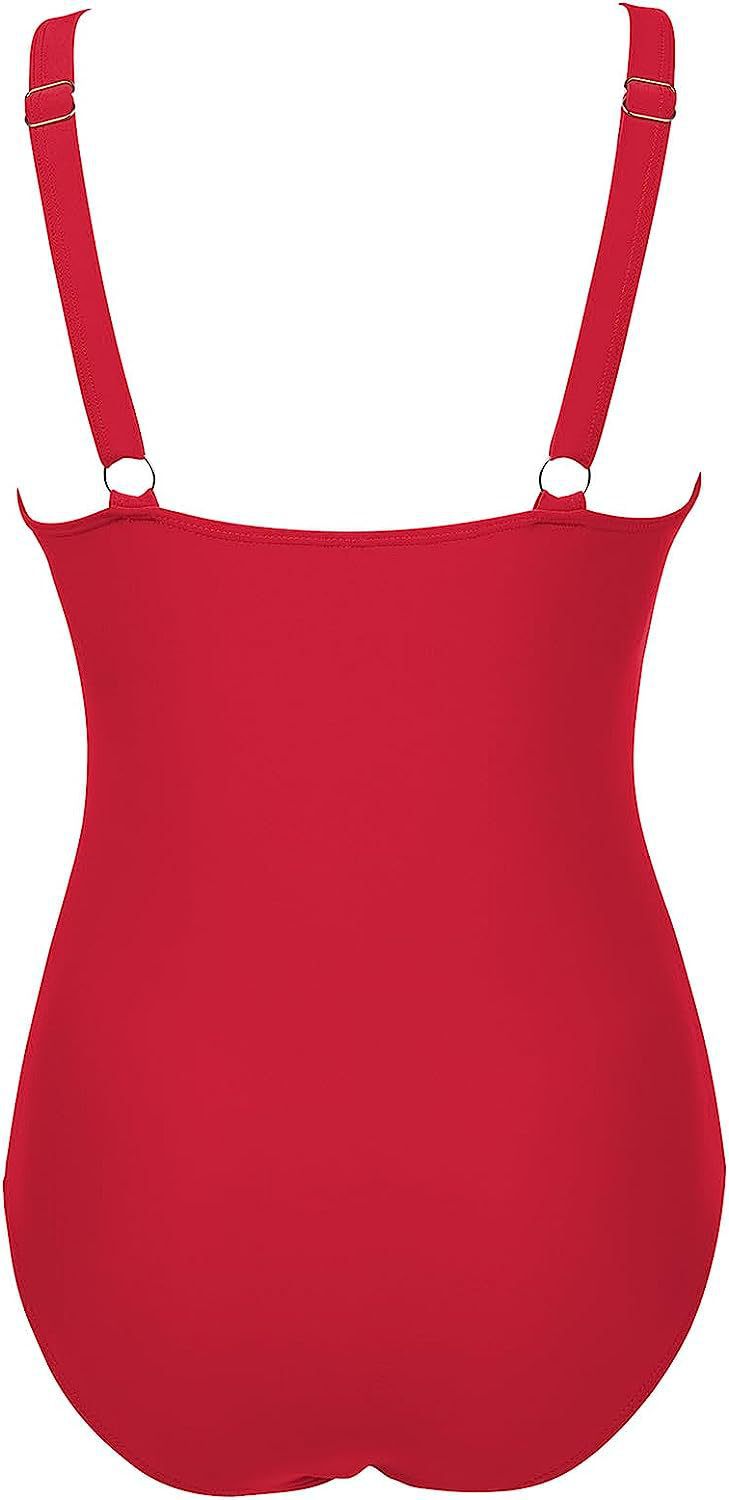 Women Mesh Printed One-piece Swimwear