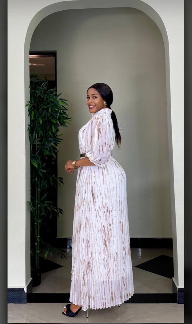 African Women Printed Turndown Collar Long Sleeve Chiffon Dress with Belt