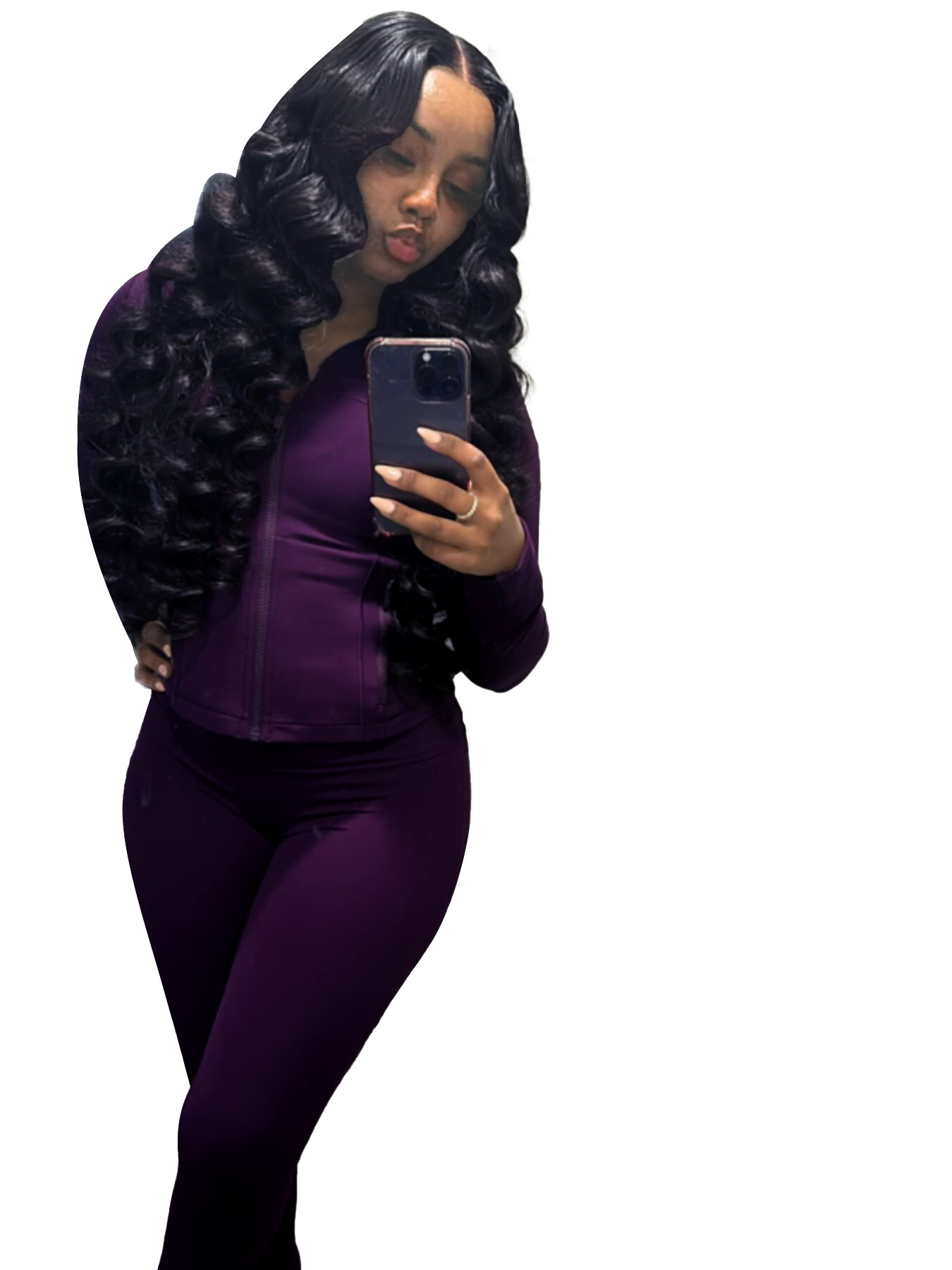 Sports Casual Women's Sexy Tight Fitting Long Sleeve Top Micro Bell Pants Two-Piece Set