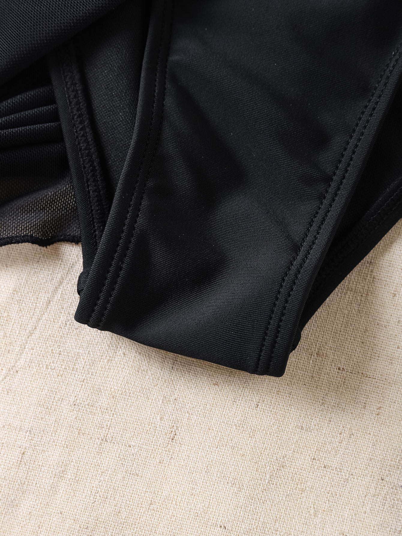 Women mesh patchwork drawstring sexy one-piece swimsuit
