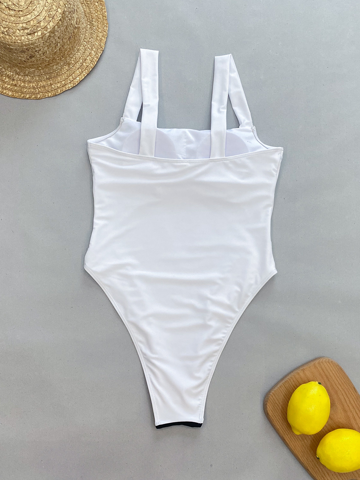 Women Colorblock Strap One-Piece Swimsuit