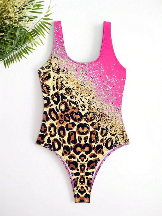 Printed Tie-Dye One-Piece Swimsuit
