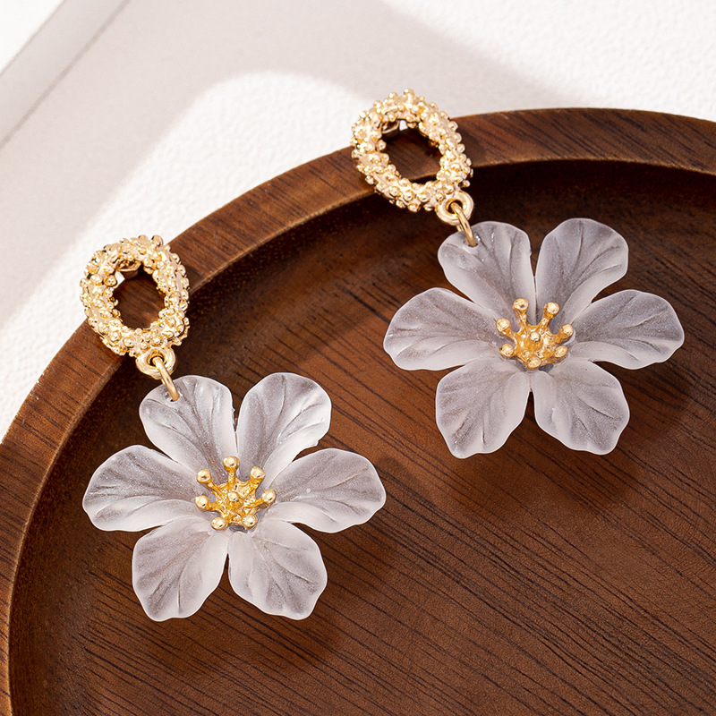 Women Acrylic Flower Earrings