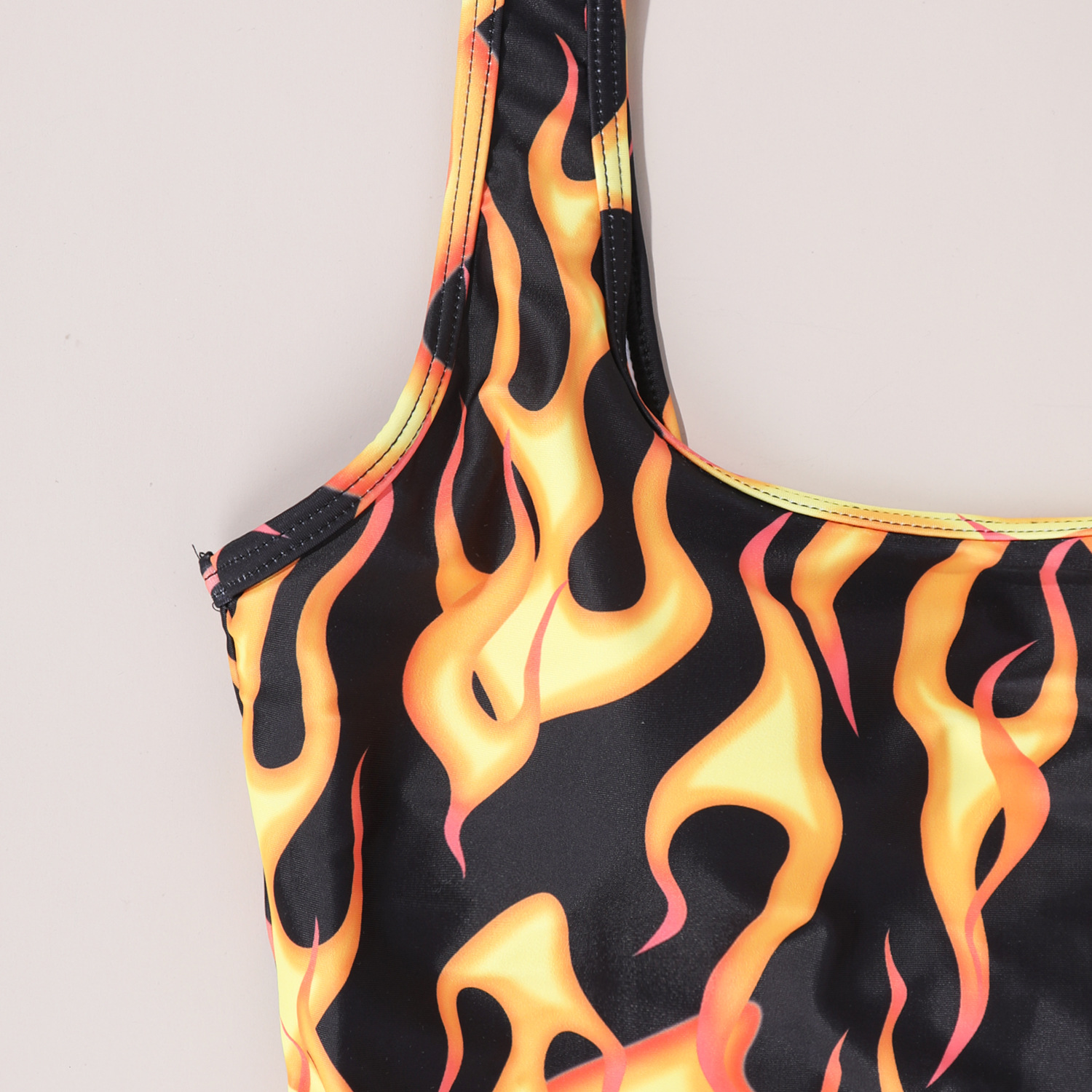 Women’s Sexy Flame Print One-Piece Swimsuit