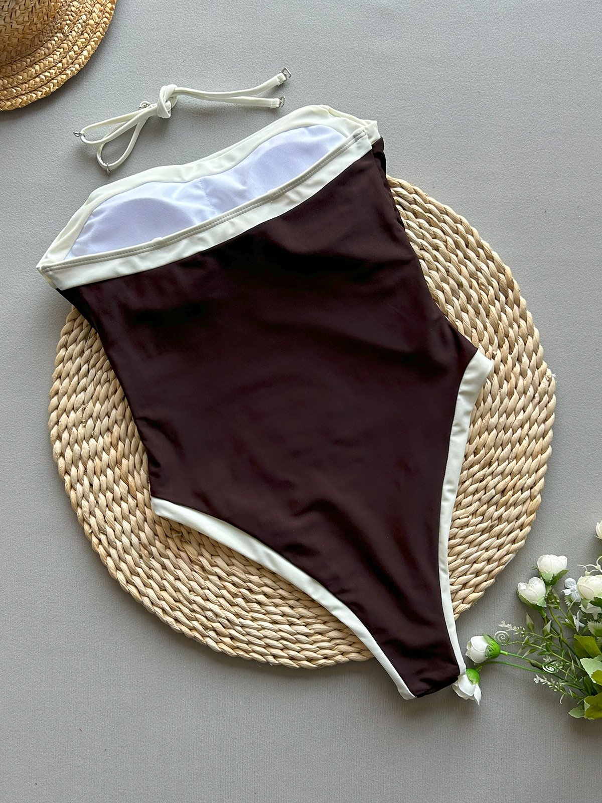 Women sexy bikini solid one-piece Swimwear