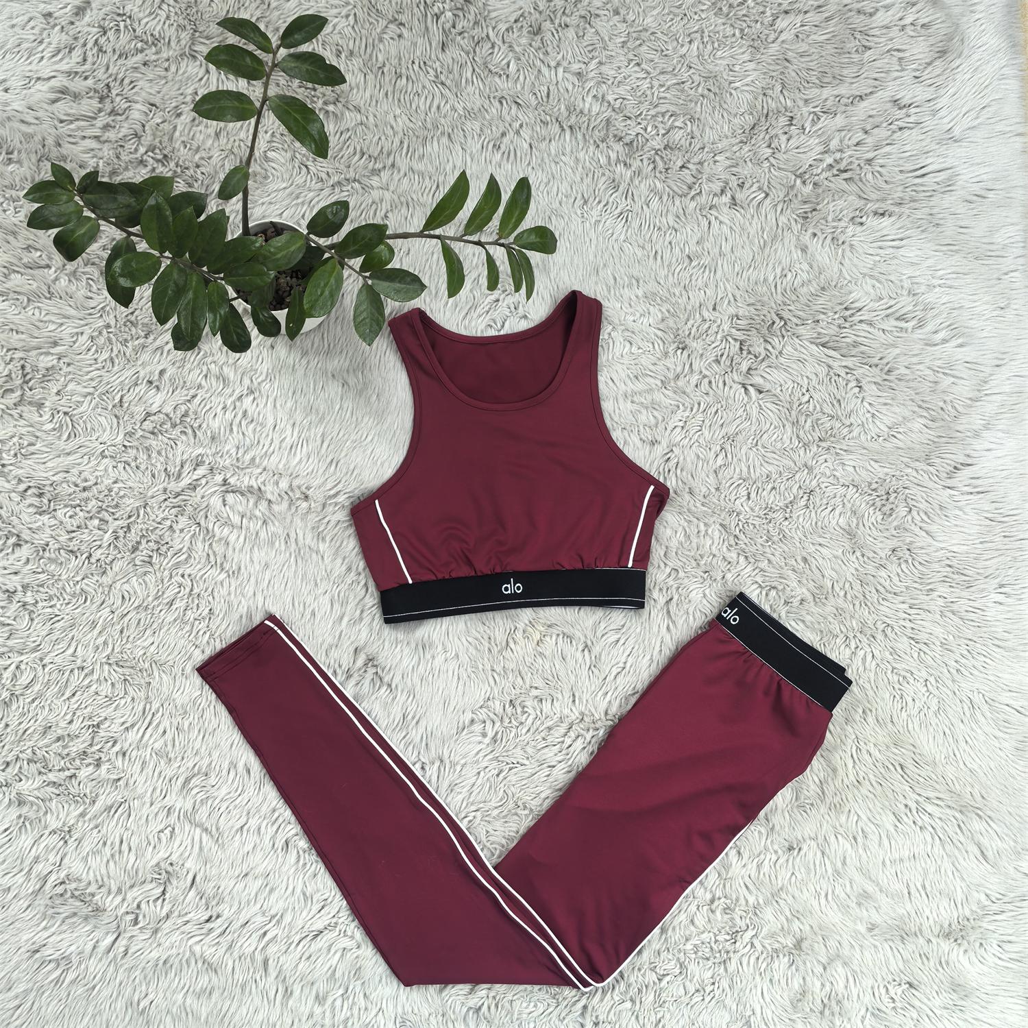 Women summer yoga sports vest and Pants two-piece set