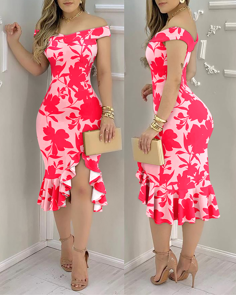 Women Off Shoulder Beaded Dress