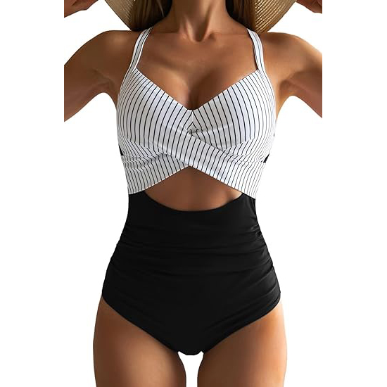 Sexy Lace-Up One-Piece Hollow Back Swimsuit