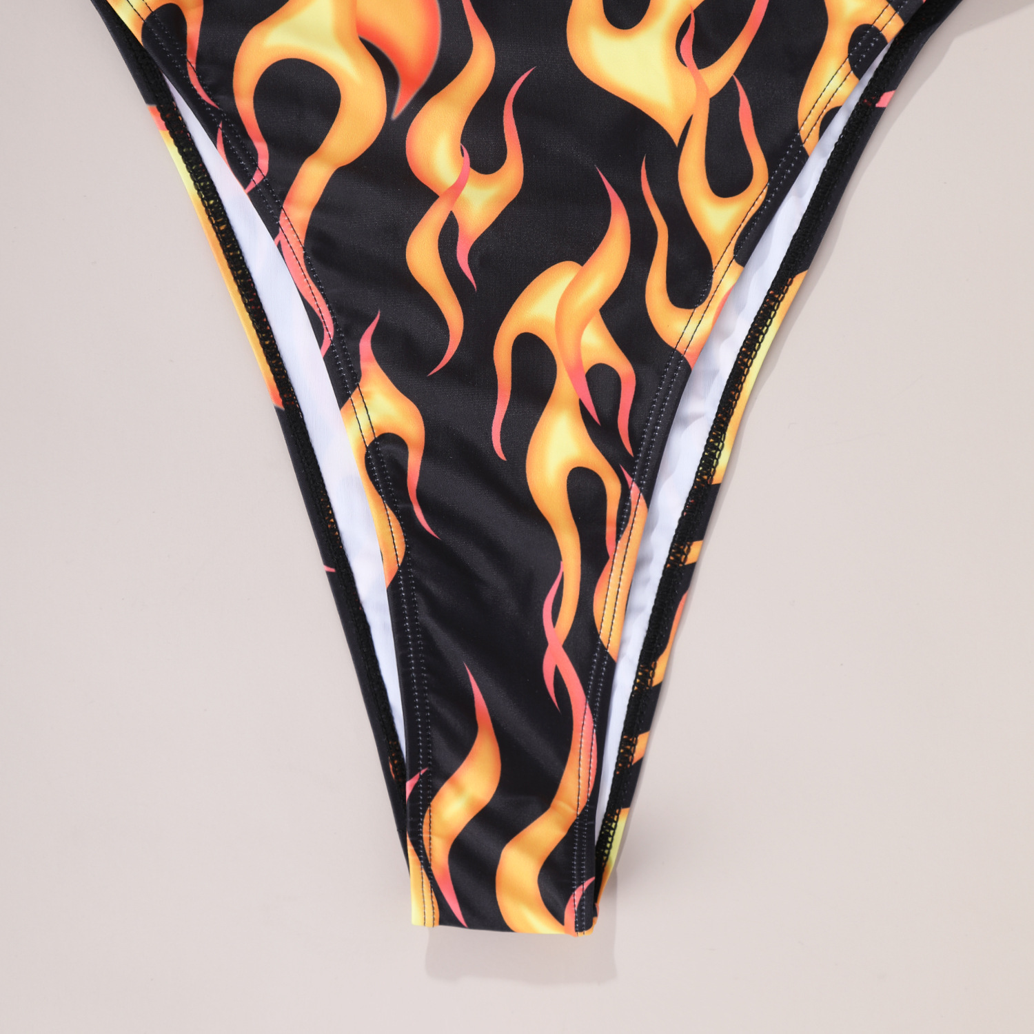 Women’s Sexy Flame Print One-Piece Swimsuit