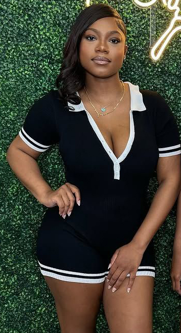 Women Summer American Casual Solid Sexy V-Neck Short Sleeve Jumpsuit