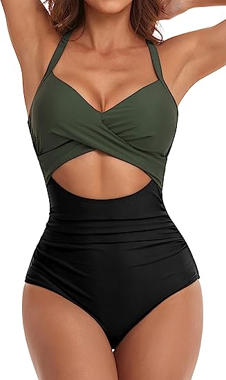 Sexy Lace-Up One-Piece Hollow Back Swimsuit