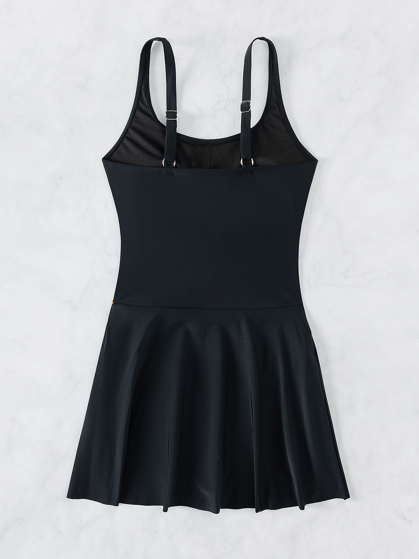 Women Solid Sexy Backless Bikini Short Skirt One-Piece Swimsuit