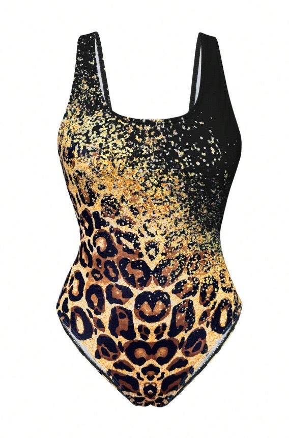 Printed Tie-Dye One-Piece Swimsuit